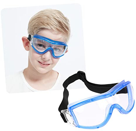 BCOATH 4stücke Schutzbrillen Fahrradbrillen Skibrillen mit Spuckschutz Schwarz Blau Weiß aus Hochwertigem Material Leicht und Komfortabel Schützen Augen vor Speichel Wind Spritzwasser