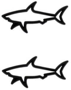 Haifisch Metall Auto Aufkleber,Asudaro Metall Auto Aufkleber 3d Haifisch Auto Styling Modeaufkleber Hohl Hai Fisch Emblem Abzeichen Aufkleber Wasserdicht Diy Lustige Aufkleber Dekoration Abziehbilder
