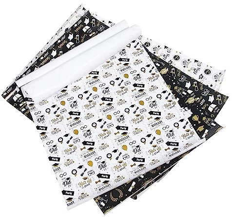 Gatuida 4er-box Geschenkpapier Hochzeitsschachtelpapier Buchverpackung Zum Schulanfang Klasse Von 2023 Schwarzes Seidenpapier Buchdekor Kraftpapier Kunsthandwerk Strauß