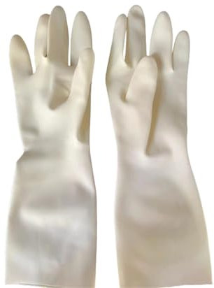 SMGZC Látex Guantes Blanco Caucho Guantes Accesorios de ropa de látex, Látex natural Moldeo desechable,Universal para hombres y mujeres (XL)