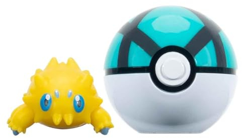 Pokémon PKW3632 Clip'n'Go Poké Ball – Ciotola e palla a rete ufficiale Poké Ball con figura di 5 cm