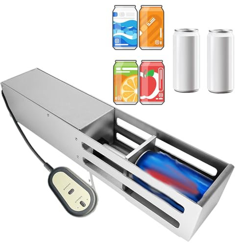 QXIWAOE Broyeur Automatique de canettes pour Le Recyclage fixé au Mur, compacteur de canettes pour canettes de 12/16 oz, broyeur électrique pour canettes de Seltzer en Aluminium, Soda, bière