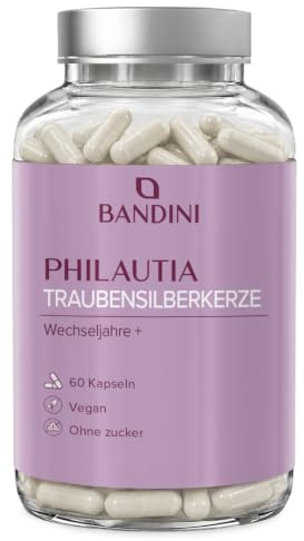 Bandini® Complesso di Cimicifuga, Trifoglio Rosso e Salvia - 60 Capsule | Dosaggio Equilibrato con 200mg di Trifoglio, 100mg di Salvia e 80mg di Cimicifuga - Supporta l’Equilibrio Quotidiano - Vegano
