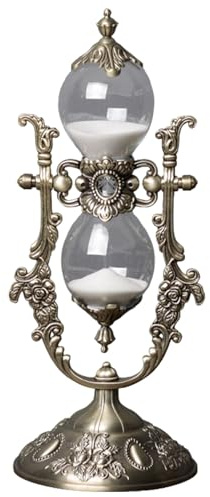 UncleS Timer Sabbia A Clessidra Europei Europei 15/30 Minuti Orologio Sabbia Rotante Inciso Decorativo per Decori per La Casa
