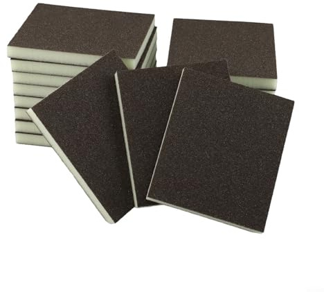 18 Stück Schleifschwämme mit verschiedenen Körnungen für Holz-, Kunststoff- & Metalloberflächen, entwickelt für Nass- und Trockenanwendung, waschbare und wiederverwendbare Schleifpads (Körnung 80)