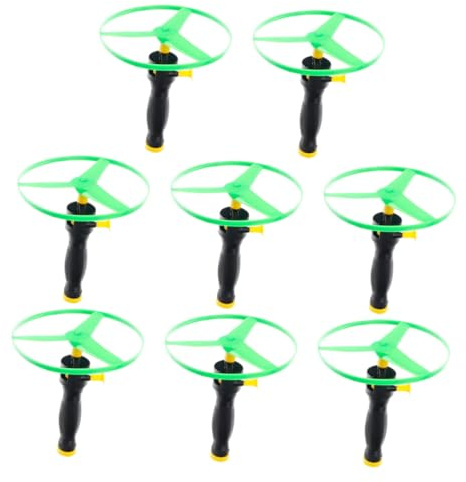 BELLIFFY Juguete para Exteriores Platillo Volador Giratorio Plástico 8 Piezas Colores Aleatorios para Niños Juego al Aire Libre Actividad Deportiva Color Aleatorio