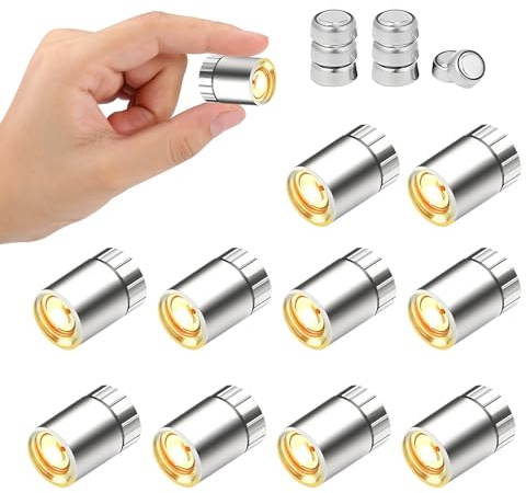 10 mini luces LED para iluminación de casa de muñecas, luz blanca cálida, pequeñas luces LED con batería y puntos adhesivos, miniluces para casa de muñecas, miniatura, para modelos en miniatura, globo