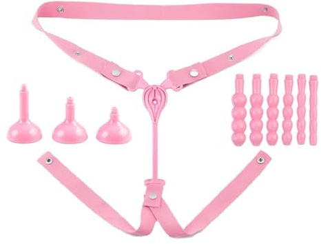 DFsucces Chastity Device Elastic Band,Adjustable Rope Belts,Pink-Set | Chastity Belt,Anti-Fall Chastity Cage Auxiliary,for Men Adult Game Sex Toys