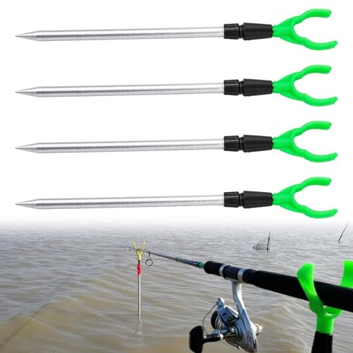 Rod Rest Fishing Rod Holder, Adjustable Height Rod Rests Fishing for Bank Fishing, Multi-Terrain Setups and Portable Trips, Fishing Rod Stand with 30-50 cm Range
