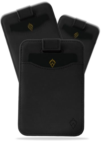 AKIELO Porta Carte di Credito con Blocco RFID in Confezione Regalo - Portafoglio Uomo Slim - Porta Carte dal Design Minimalista (CHARLIE - Edizione Nera)