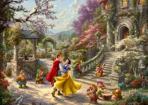 Schmidt Spiele 59625 Thomas Kinkade, Disney, Schneewittchen, Tanz mit dem Prinzen, 1000 Teile Puzzle