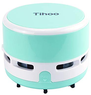 iSuperb Mini Aspirateur de Bureau sans Fil Balayeuse Aspirateurs à Main pour Maison, Bureau, Voitures/Portable Table Vacuum Cleaner/Batterie Non Incluse (Bleu)