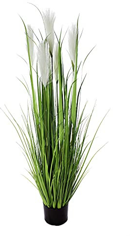 Arnusa Künstliches Pampasgras 120cm Gras Kunstgras Kunstpflanze Schilf Federgras Palmengras Dekogras Künstliche Pflanze