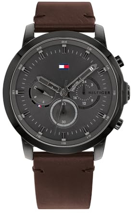 Tommy Hilfiger Multi Zifferblatt Quarz Uhr für Herren mit Edelstahl- oder Lederarmband
