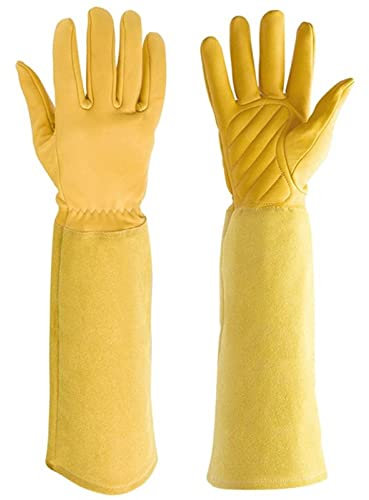 rrrrr Ein Paar Leder-Gartenhandschuhe für Damen und Herren, dornensicher