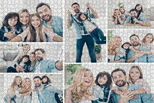 Lehaha Fotopuzzle selbst gestalten mit eigenem Bild Personalisiertes Holzpuzzle 120/300/500/1000 Teile Individuelles Geschenk für Erwachsene Familien & Paare Jahrestag & Geburtstag