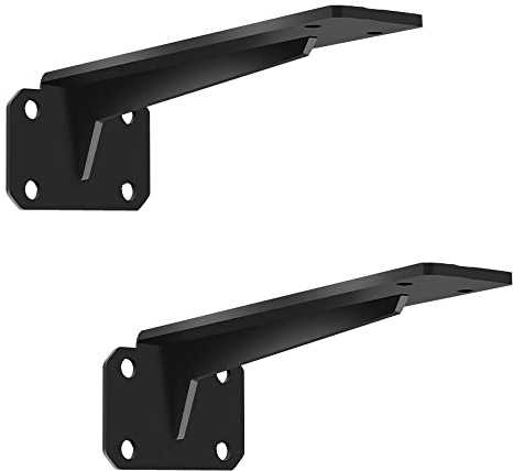 Celbon 2 Stück Robuste Regalhalterungen Edelstahl Schwarz 90 Grad dreieckige Regalhalterungen für Regale Robust Regal Regalkonsole zur Wandmontage von Regalbrettern Werkstatt