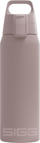 SIGG - Isolierte Trinkflasche - Thermosflasche Shield Therm One Dusk kohlensäurehaltige Getränke - Auslaufsicher - Spülmaschinenfest - BPA-frei - 90% recycelter Edelstahl - warmes Grau - 0,75L