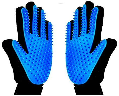 Fellpflege-Handschuh, Hunde-Bürstenhandschuh, sanfte Enthaarungsbürste, saubere Fellpflege, effiziente Haustierhaarentferner, Fäustlinge, Waschhandschuhe für kurzes und langes Haar, Hunde, Pferde und