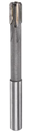 sourcing map Hartmetall Reibahle 10.6 mm, 4 Schneidig, H8/H7 Genauigkeit, Sandstrahlbeschichtung Maschinenreibahle für Metall Holz Loch Reiben, Gerade Nut Hochgeschwindigkeitsstahl Werkzeug