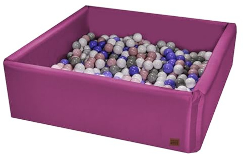 GoldenGroup Bällebad Baby 150x150 cm - Spielzeug - Ball Pool - Indoor Spielplatz - Quadratische Bällebad Schaumstoff - Bällebad Kinder - Bällebad ohne Bälle - Fuchsia
