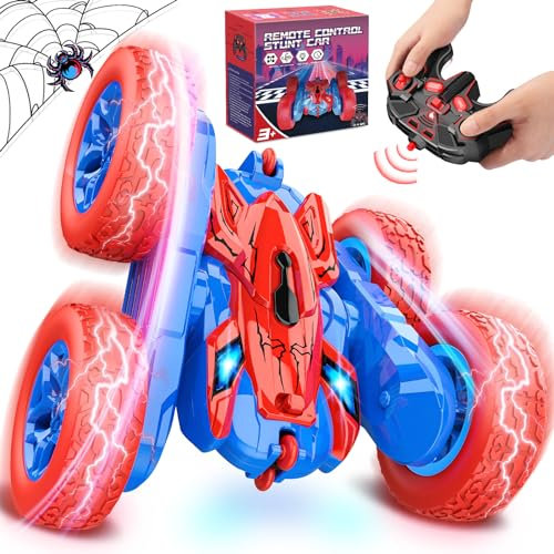 Dreamlandia Macchina Telecomandata per Bambini, Giochi Regalo Bambino 4 5 6 7 8 9 10 11 12 Anni Maschio, Giocattoli Bambino 3-10 Anni Monster Truck con Luce 2.4GHz Radiocomandata, Regali Natale