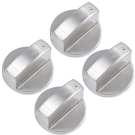 KOMBIUDA Metall Herdknöpfe 4 Stück Zinklegierung Brenner Drehknöpfe Ersatz Ofen Knöpfe Für Gasherd Einfache Montage Robust Kompakt Haushalt