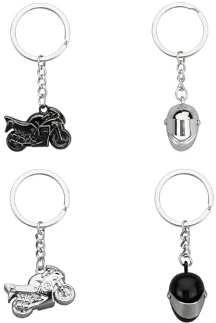Porte-Clés De Moto et Casque 2 Pièces, Pendentif De Sac À Dos et Porte-Clés Décoratifs