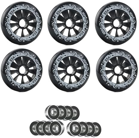 Indoor/Outdoor Rollschuh Räder 6er Pack Inline Skate Rollen 90 mm 100 mm 110 mm Inline Rollen Ersatz mit ABEC 9 Kugellagern 85A Härte Erhöhte Geschwindigkeit