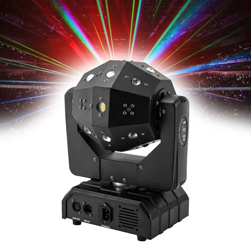Projecteur de scène à tête Mobile, 100 W, 16 LED, Prise en Charge DMX512, Commande vocale Intelligente, 4 lumières Blanches Clignotantes, Stroboscope RGBW pour discothèques et Mariages