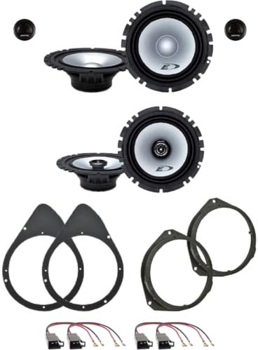 Kit 6 casse ALPINE SXE-1750S + SXE-1725S F. 500 dal 2007 in poi e F. 500C dal 2009 in poi + 2 Supporti Anteriori + 2 Supporti Posteriori + 4 Connettori