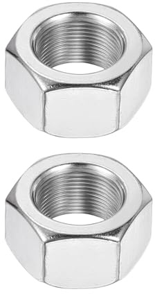 QUARKZMAN M18x1mm Sechskantmuttern 2 Stück 304 Edelstahl metrische | Feingewinde-Sechskantmuttern Verbindungselemente 27mm/1,06 Breite, 15mm/0,59 Höhe für Maschinenbau Verwendung