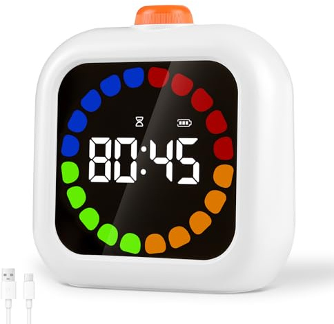 Cuteefun 99Min Visual Timer, Pomodoro Timer mit Farbigem Fortschrittsbalken