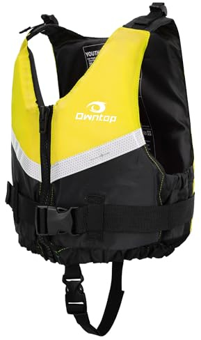 Owntop Ayuda a la Flotabilidad para Adultos, Chaleco de Natación Ligero, Chaleco de Flotabilidad Ajustable con Correa de Entrepiema para Kayak, Pesca y Paddle Surf （Giallo，XL-XXL）