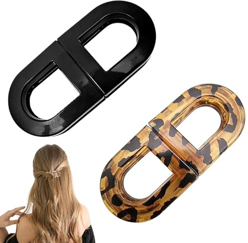 Cesujowaz Pinces à Cheveux magnétiques, Forte durabilité, Pinces à Cheveux magnétiques antidérapantes, Design 2-en-1 sans Couture pour Femmes, Accessoire de Coiffure idéal (2PCS-A)