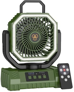 Ventilador Camping Portátil 20000mAh, Mini Ventilador USB-C y 4 Velocidades