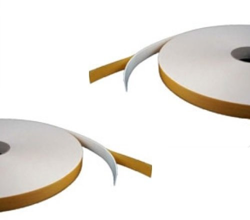 Ruban adhésif double face en mousse, blanc 5 mm x 10 mm x 12 m ; bande de sécurité / vitrage