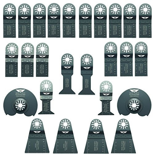 26 x TopsTools UNKA26A Mix-Klingen für Bosch Fein (nicht StarLock) Makita Milwaukee Einhell Ergotools Hitachi Parkside Ryobi Worx Workzone Multifunktionswerkzeug-Zubehör