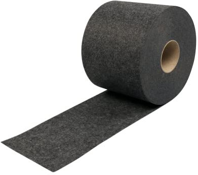 Zaundruck Sichtschutzstreifen aus Techno-Vlies - nachhaltiger Sichtschutz für Doppelstabmattenzaun - hochwertiger Windschutz 26 m x 19 cm - Sichtschutz-Rolle - Florenz (Grau)