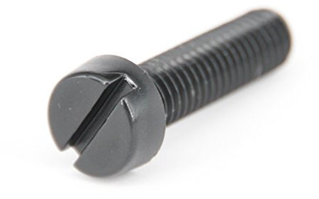 20 Stück Zylinderschrauben mit Schlitz DIN 84 - M3x20 PA6.6 schwarz/Nylon schwarz