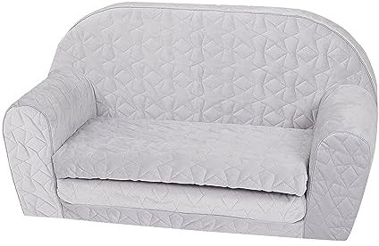 KNORRTOYS.COM 68461 Kindersofa-Cosy geo Grey, Grau