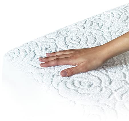 Traversa Coprimaterasso Spugna 100% Puro Cotone Ring Angoli Elasticizzati Modello Florence Disponibile in 5 Misure Prodotto in Italia (Matrimoniale Maxi)