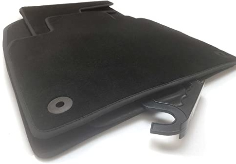 Fußmatten Citroen C4 SpaceTourer Velours Matten Teppich Original Qualität Autoteppich, Schwarz, Vorne + Hinten