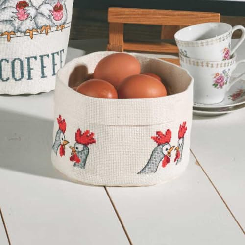 Permin Kit per ricamo a punto croce, per uova, colloquio