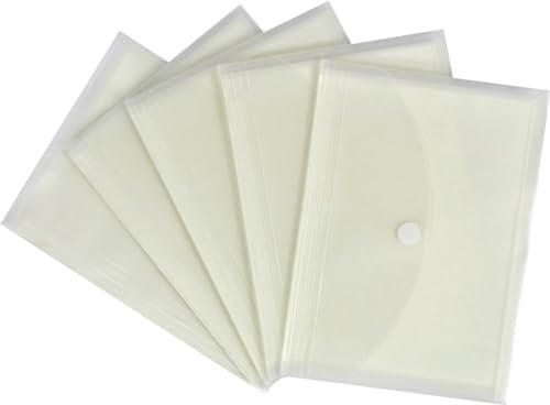 Dokumententasche A5 quer PP transparent natur Klett selbstklebend 5 Stk