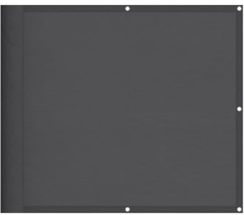 vidaXL Balkon Sichtschutz, Balkonbespannung mit Ösen Seil, Wasserfeste Balkonabdeckung, Balkonverkleidung für Balkon Terrasse, 90x800cm Anthrazit 100% Polyester-Oxford