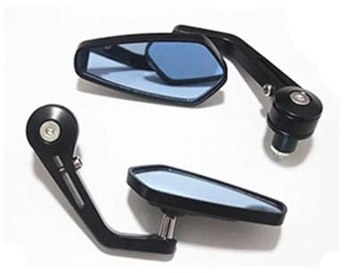 QIPEVMLZ Motorrad-Seitenspiegel 107 Biegestange, Motorrad-Rückspiegel Geformter Anti-Spritz-Spiegel Aluminium-Material Gerader Durchmesser Auto-Lenker Motorrad Rückspiegel