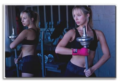 FYUER Poster für Damen, Langhantel-Workout, Fitnesstraining, dekoratives Gemälde, Leinwand, Wandkunst, Bild, 40 x 60 cm