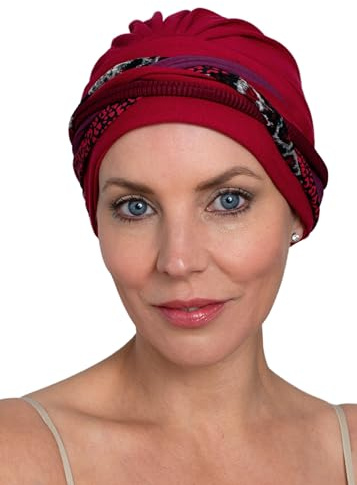 Deresina Boho-Chic Bambus-Turban – Chemomütze für Frauen mit Haarausfall & Alopezie, Bohemian Stirnband-Stil, Volle Kopfbedeckung