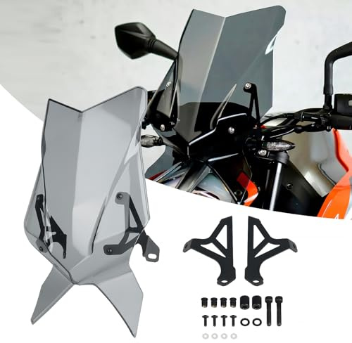 RUNNING PANTHER Motorrad-Windschutzscheibe passend für Duke 790 2018–2024/Duke 890 2020–2023, 3 Farben, neue Modellierung, Front-PC-Windschutzscheiben-Visier-Visier-Deflektor-Kit für k-tm Duke 790 890